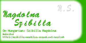 magdolna szibilla business card